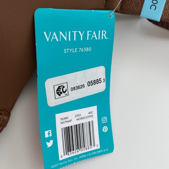 Vanity Fair Beauty Back Smoothing Full Figure Bra Style 76380 Brown 40 C - Picture 6 of 13